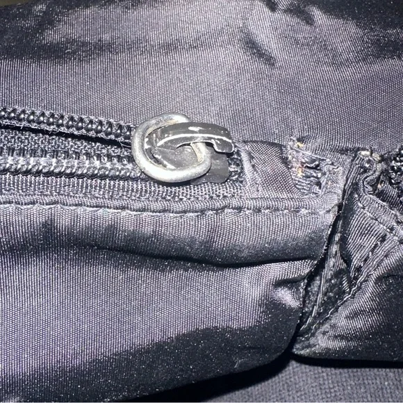 Vintage 90's Prada Vela Nylon Double Buckle Black Messenger Crossbody Bag Rare - Picture 6 of 9